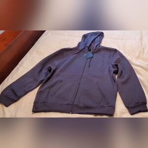 Verde Men's Navy Zip Up Hoodie - XXL New